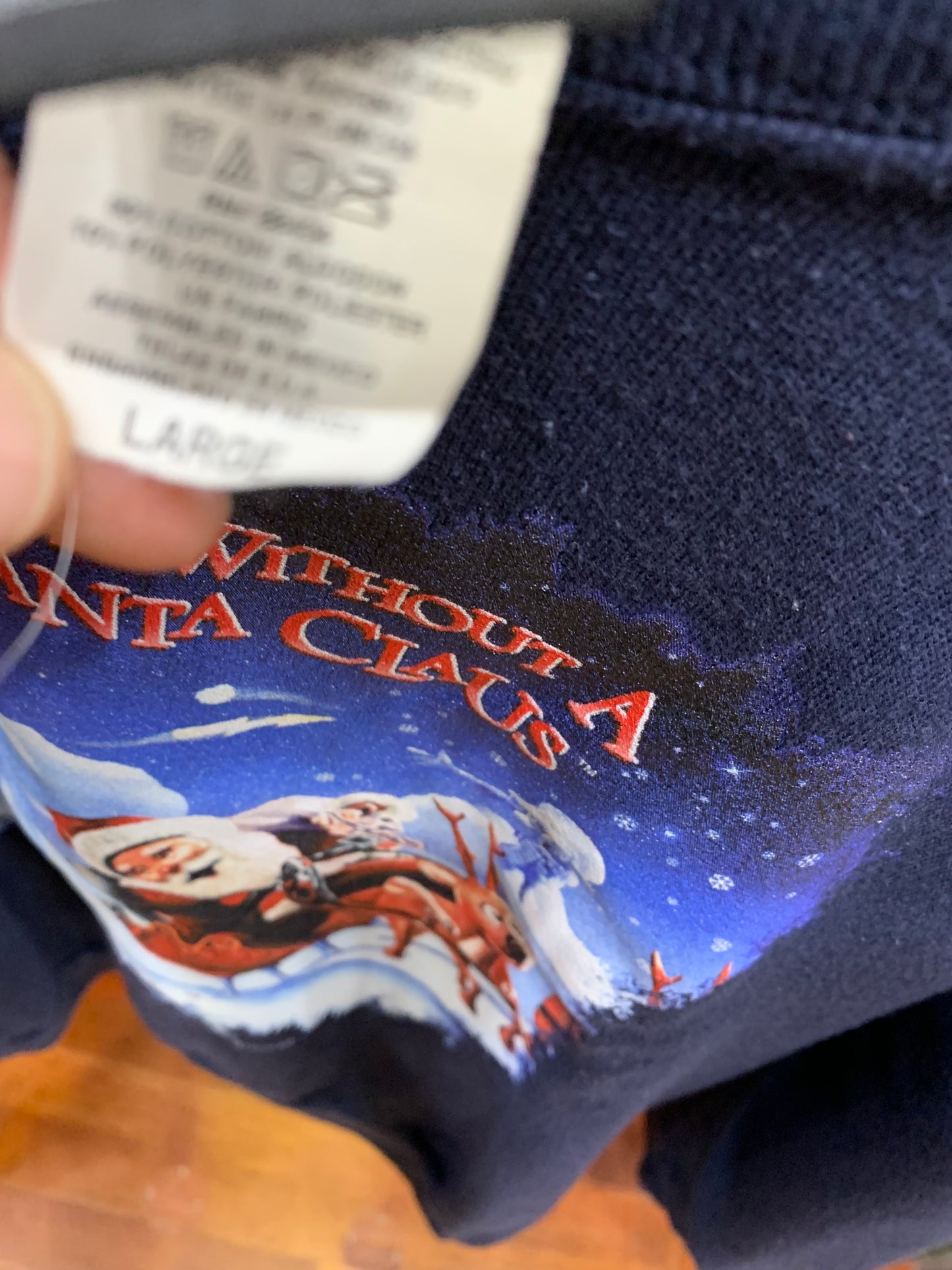 Year without Santa clause crewneck Blue